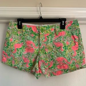 Lilly Pulitzer- size 8 Walsh short - flamingo pink and green